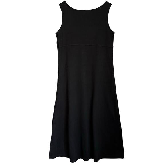 Wear Abouts Black Button Side Sleeveless Cotton Midi Dress Women’s Medium - Picture 3 of 8